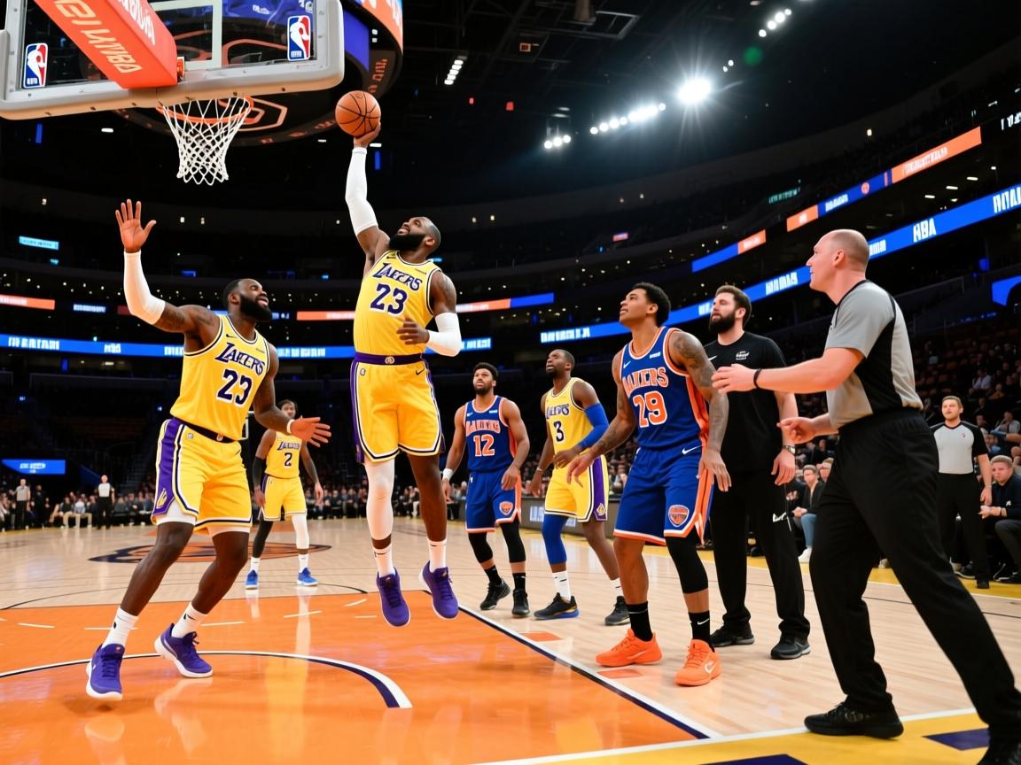 詹姆斯领军的湖人队高位战胜尼克斯队 第4张