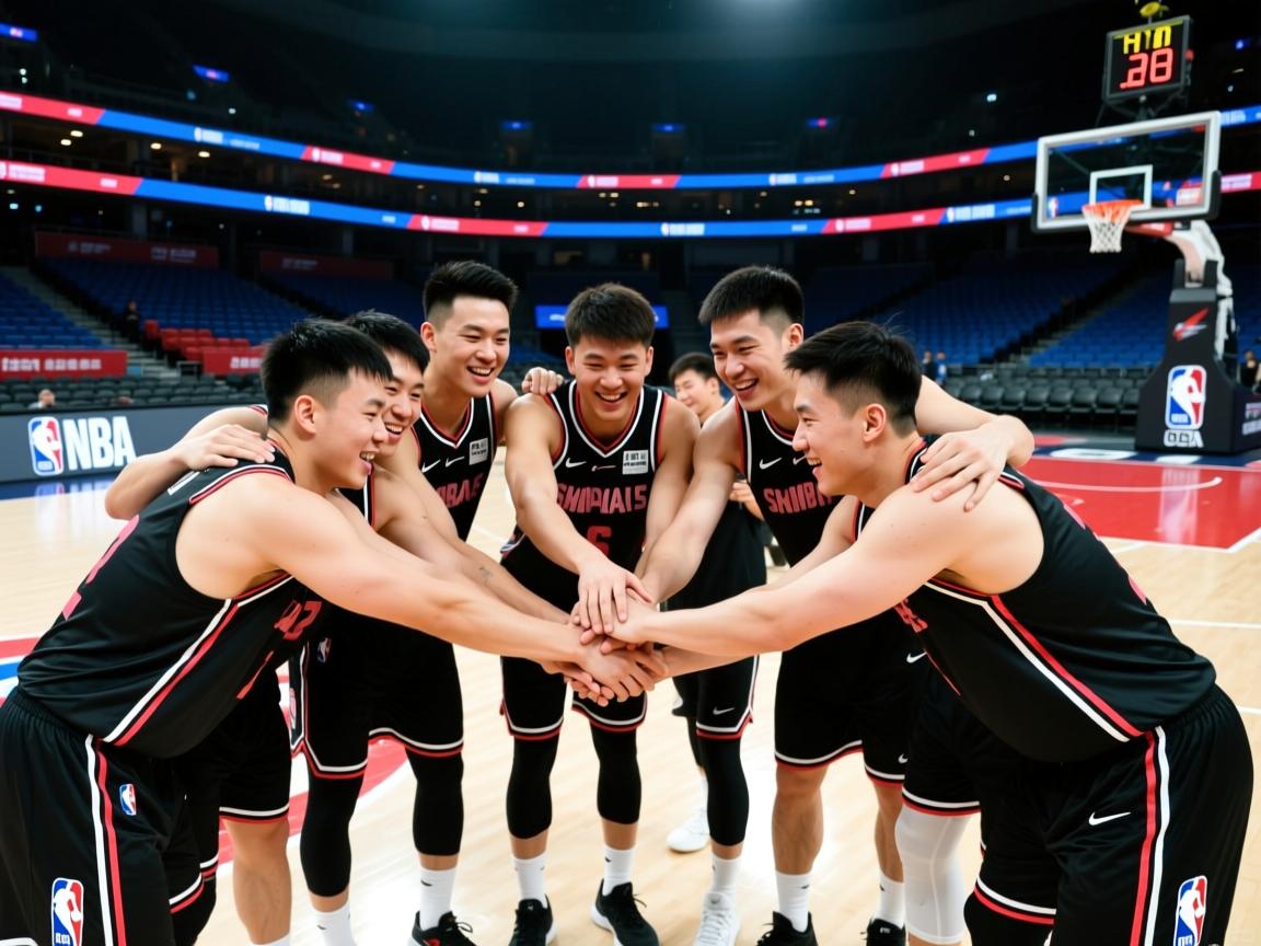 队友互相扶持默契配合，团结一致取得胜利