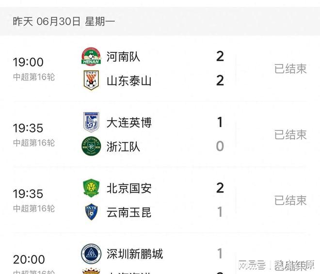 中超积分榜：亚泰形势严峻争冠区申花领跑3队胶着的简单介绍